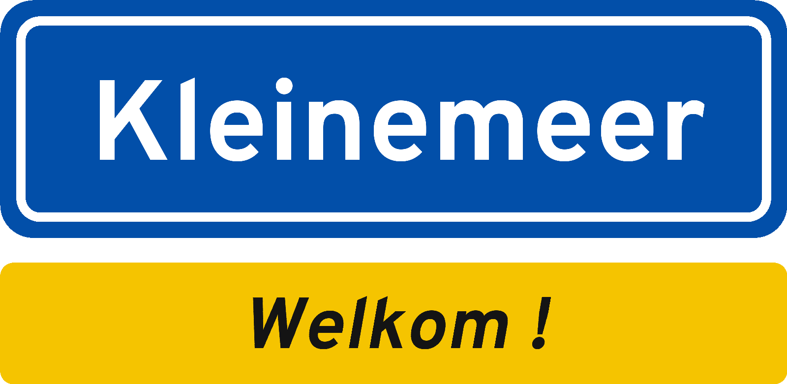 Welkomstbord Kleinemeer