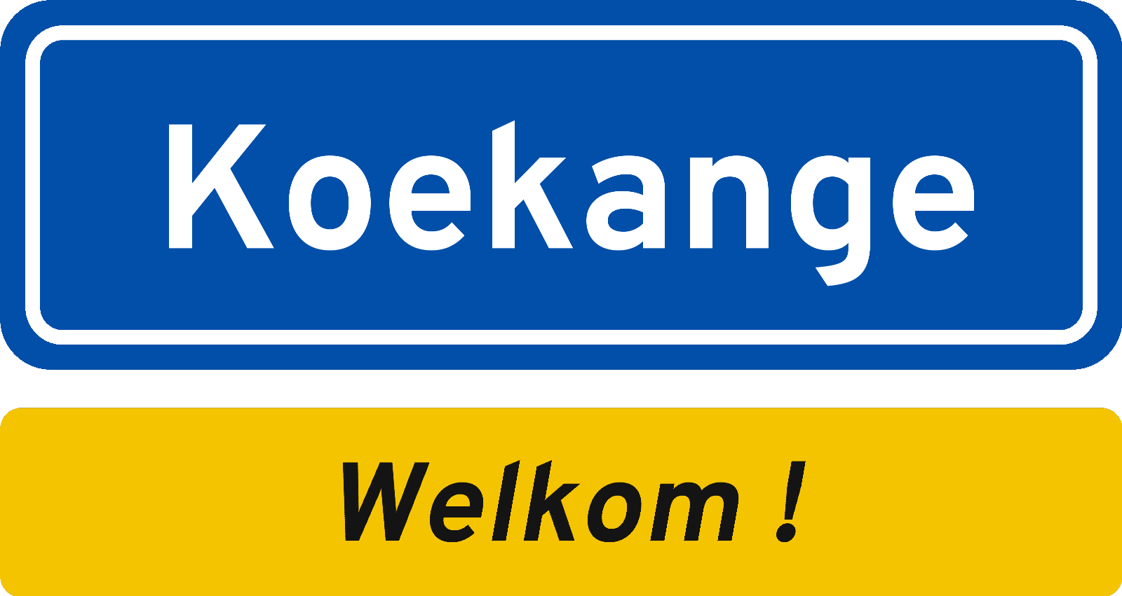 Welkomstbord Koekange