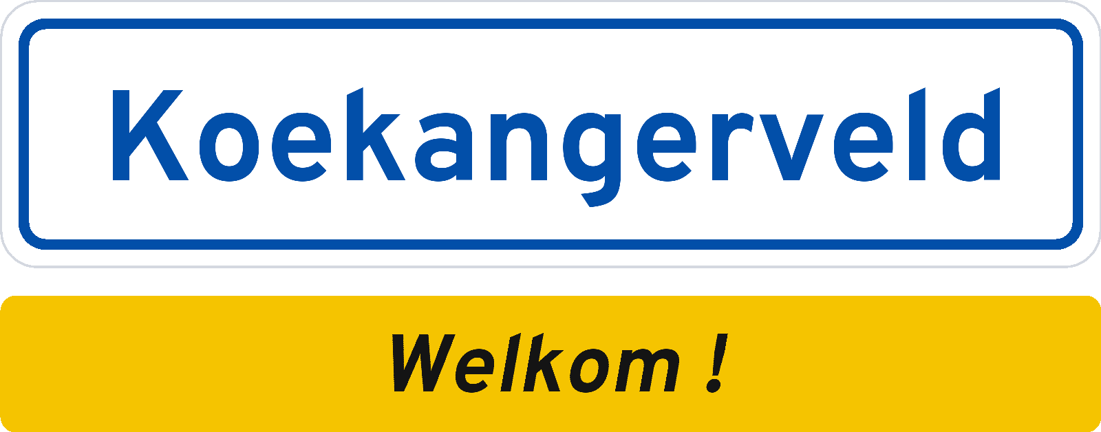 Welkomstbord Koekangerveld