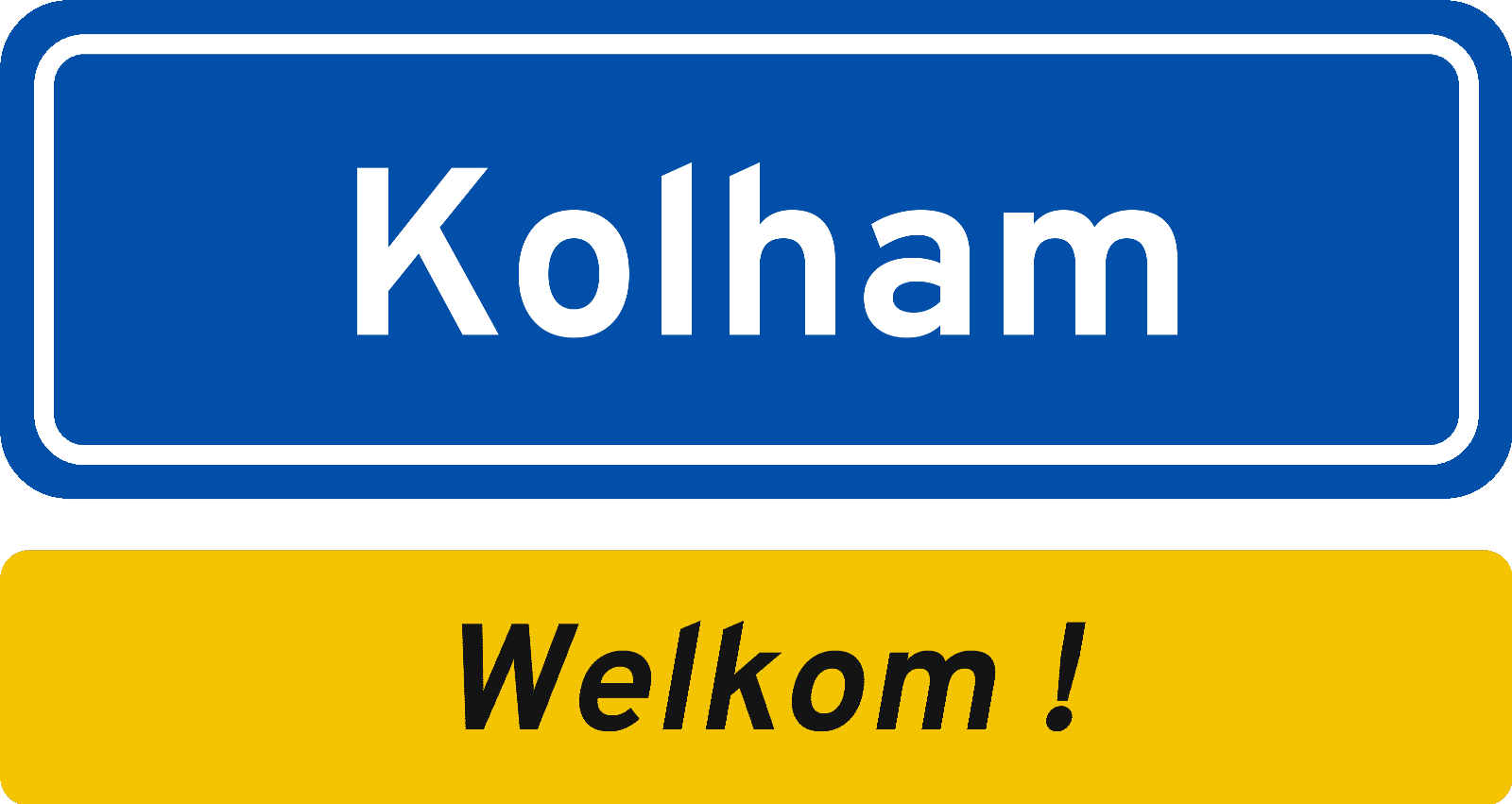 Welkomstbord Kolham