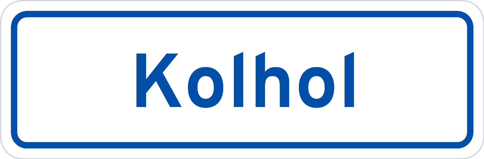 Plaatsnaambord Kolhol