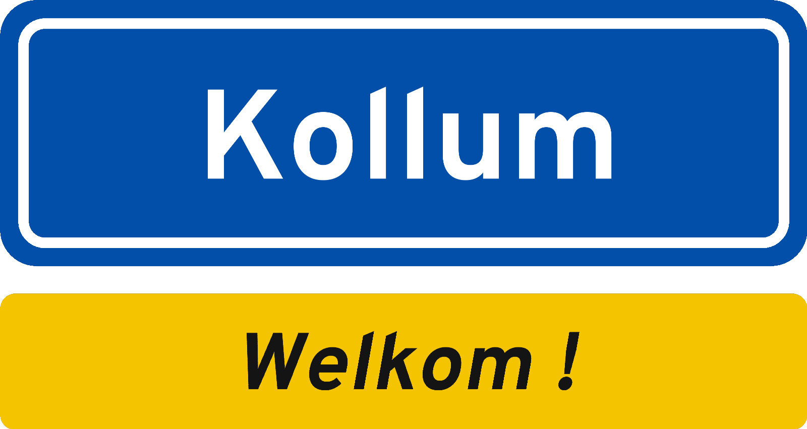 Welkomstbord Kollum