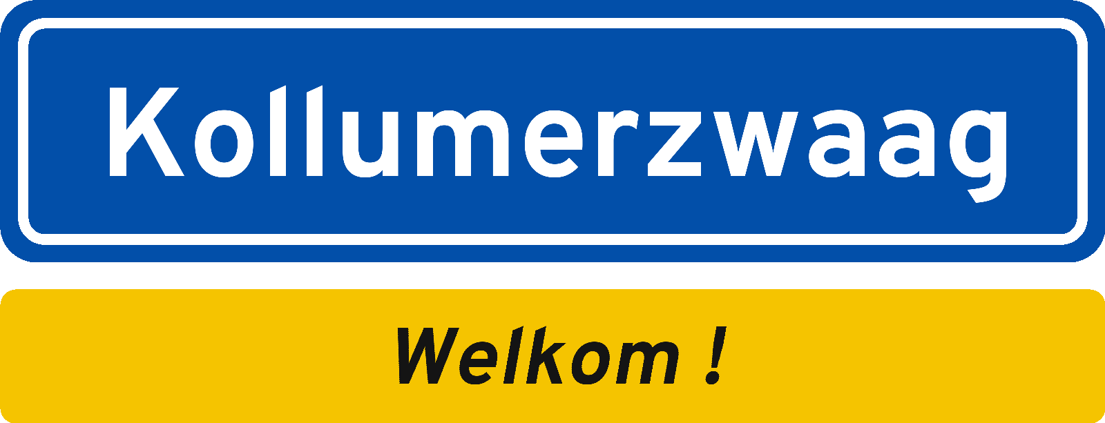 Welkomstbord Kollumerzwaag