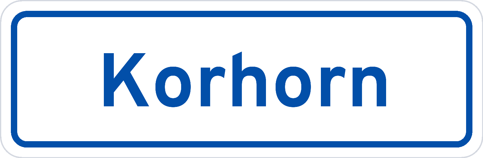 Plaatsnaambord Korhorn