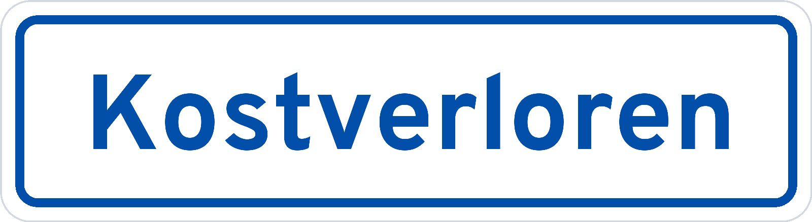 Plaatsnaambord Kostverloren