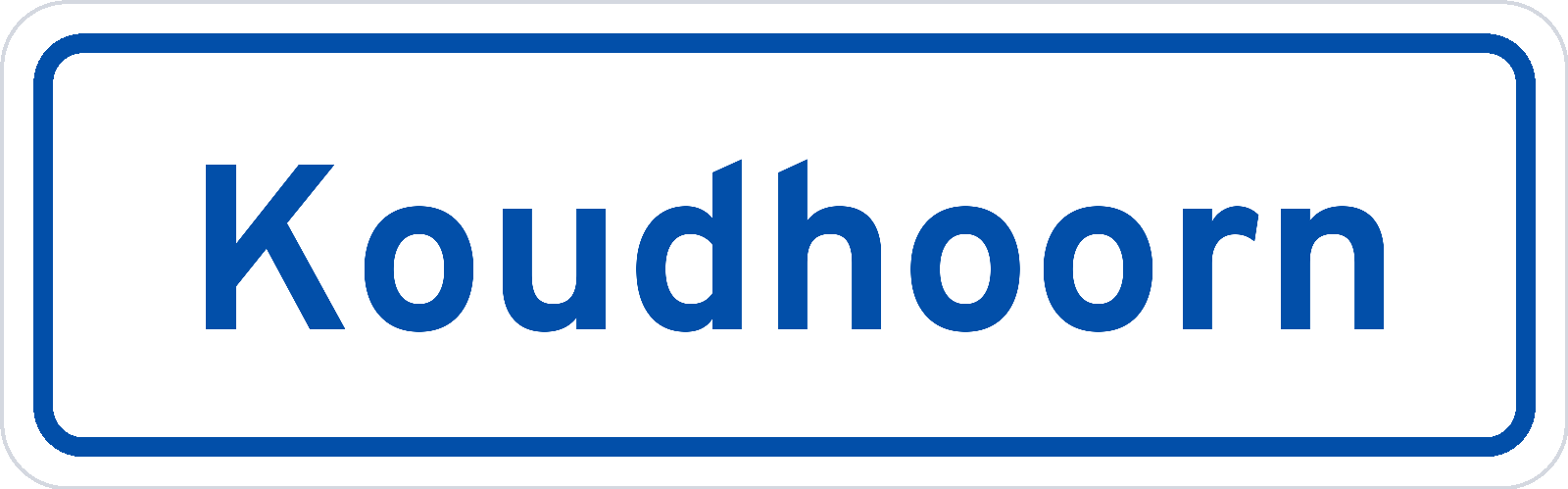 Plaatsnaambord Koudhoorn