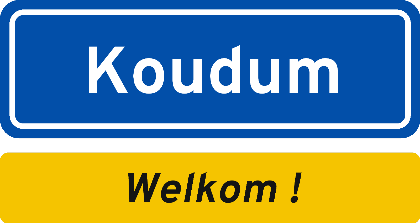 Welkomstbord Koudum