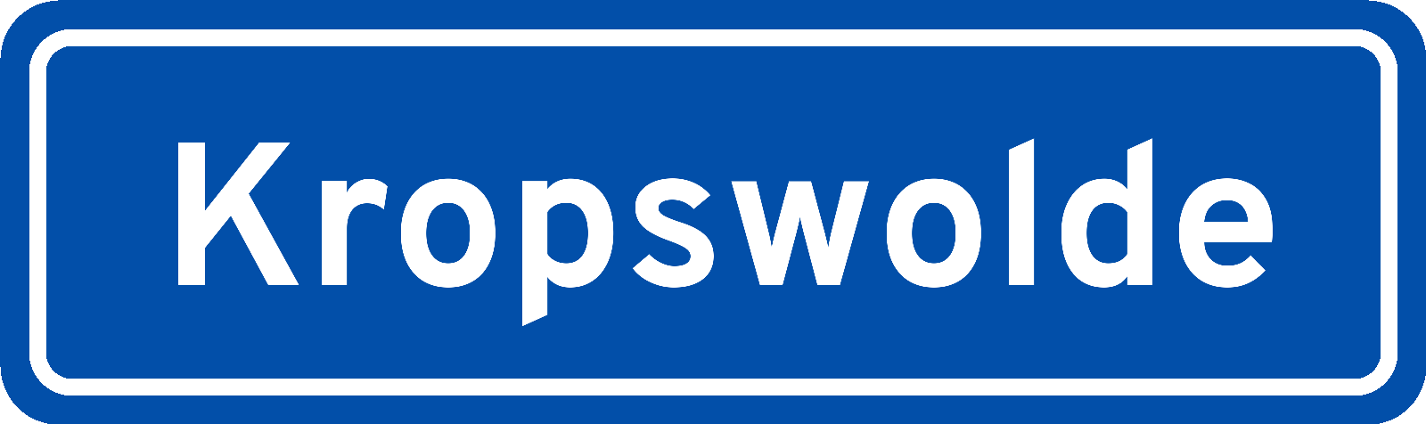 Plaatsnaambord Kropswolde