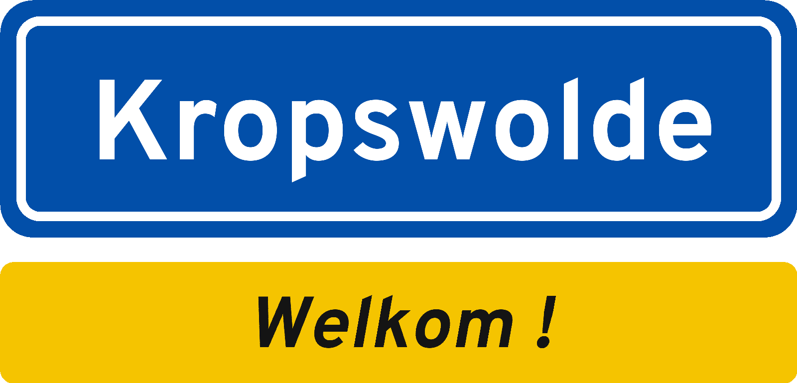 Welkomstbord Kropswolde
