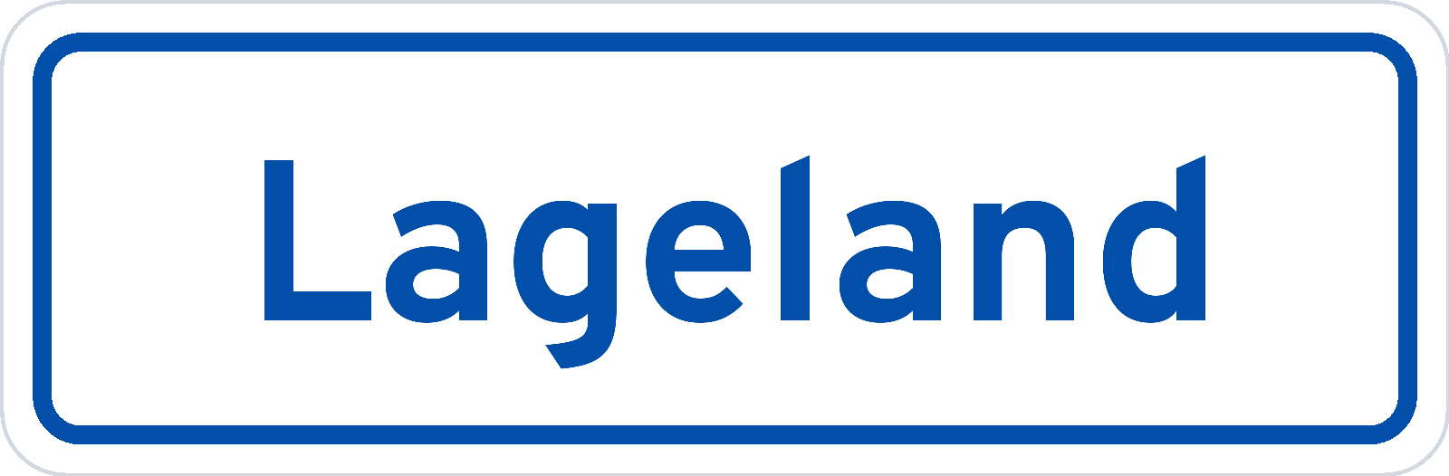 Plaatsnaambord Lageland