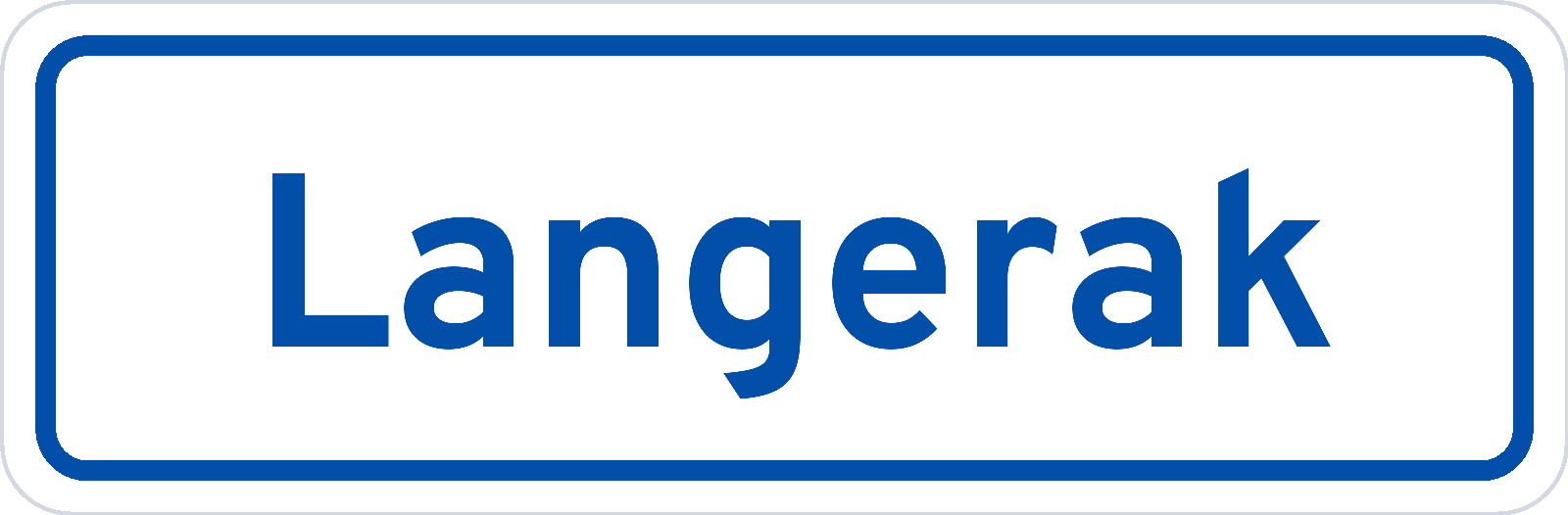 Plaatsnaambord Langerak