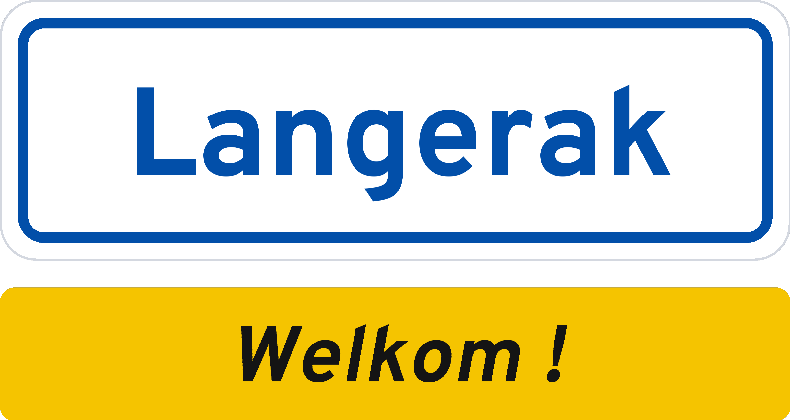 Welkomstbord Langerak