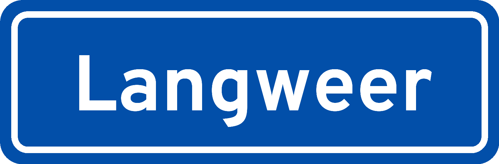 Plaatsnaambord Langweer