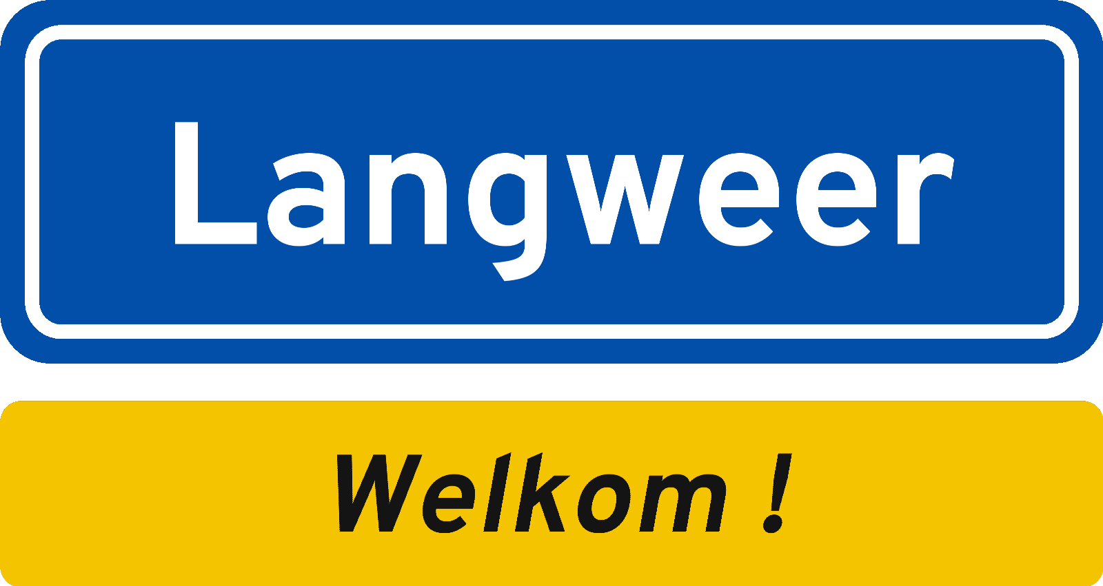 Welkomstbord Langweer