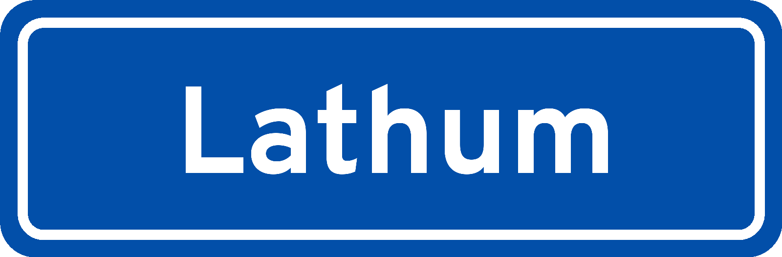 Plaatsnaambord Lathum