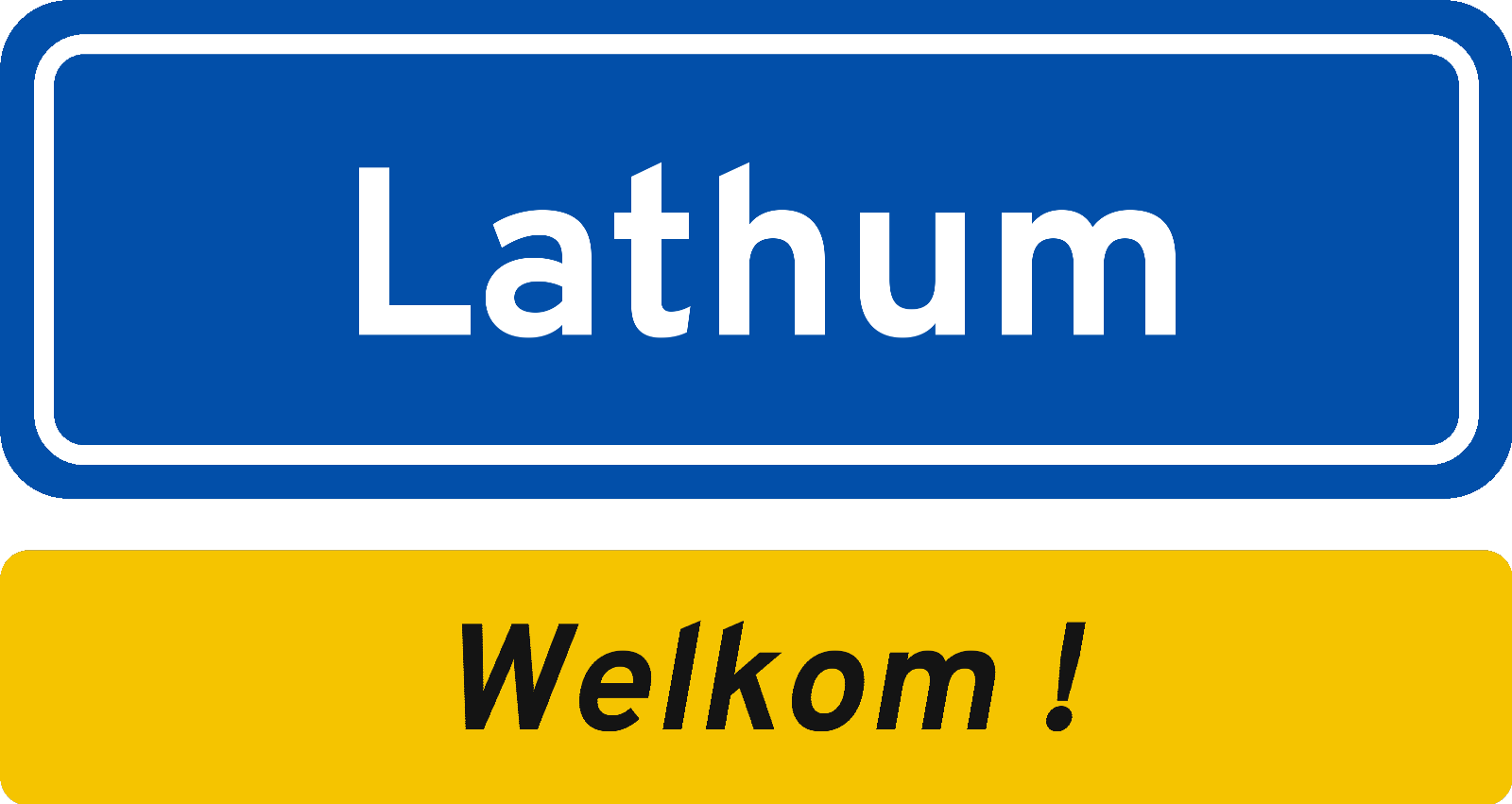 Welkomstbord Lathum