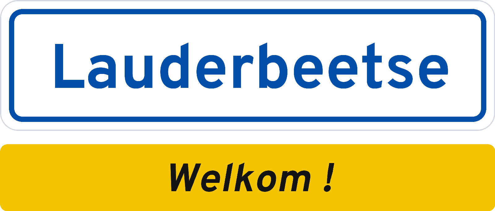 Welkomstbord Lauderbeetse