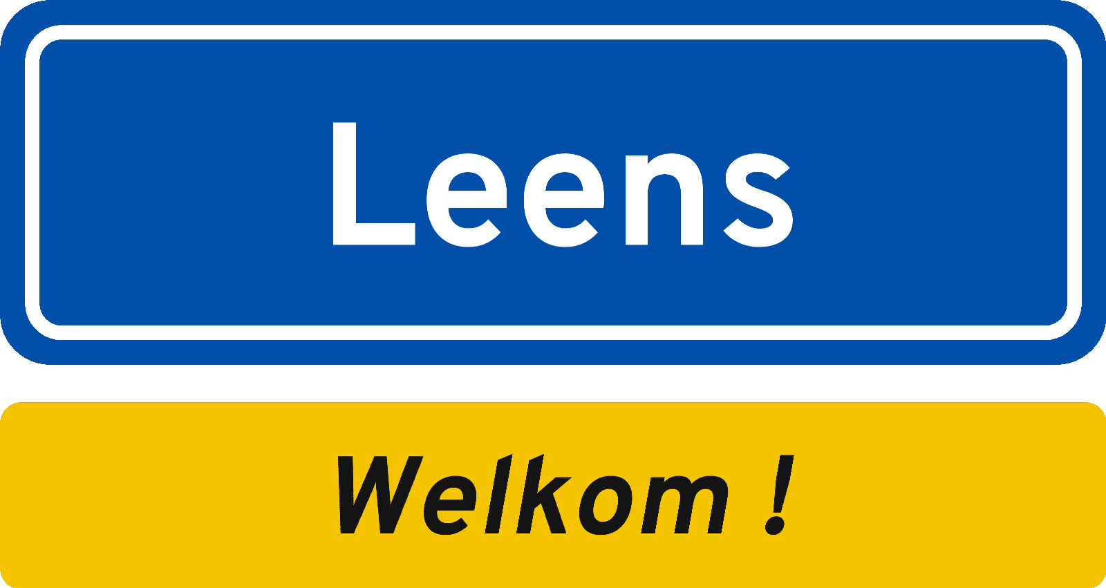 Welkomstbord Leens