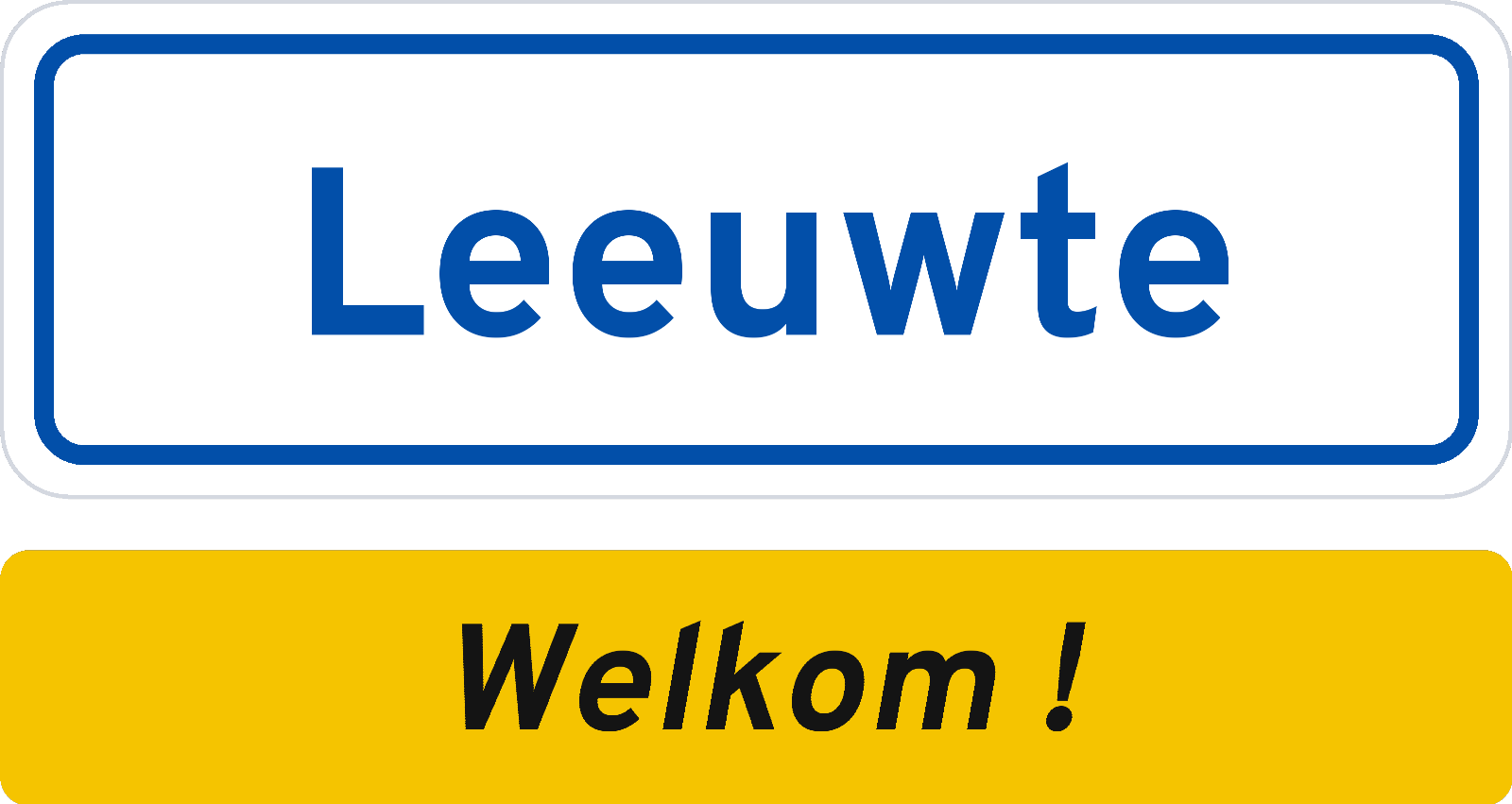 Welkomstbord Leeuwte