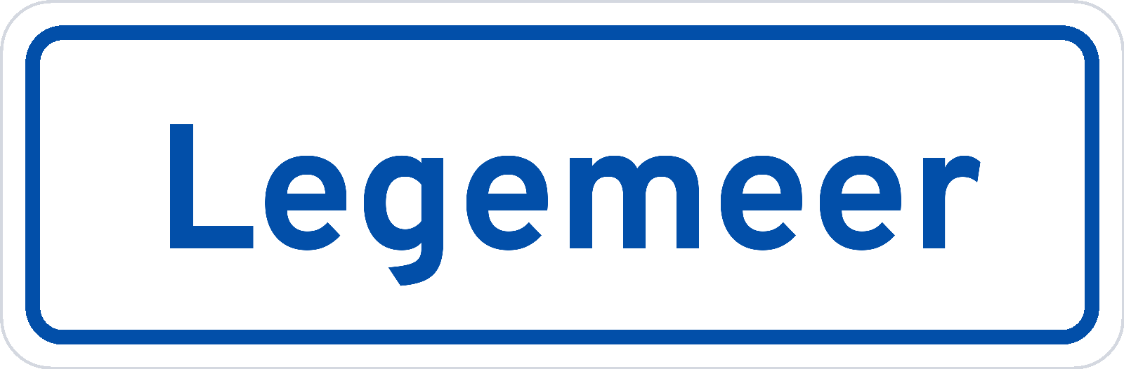 Plaatsnaambord Legemeer