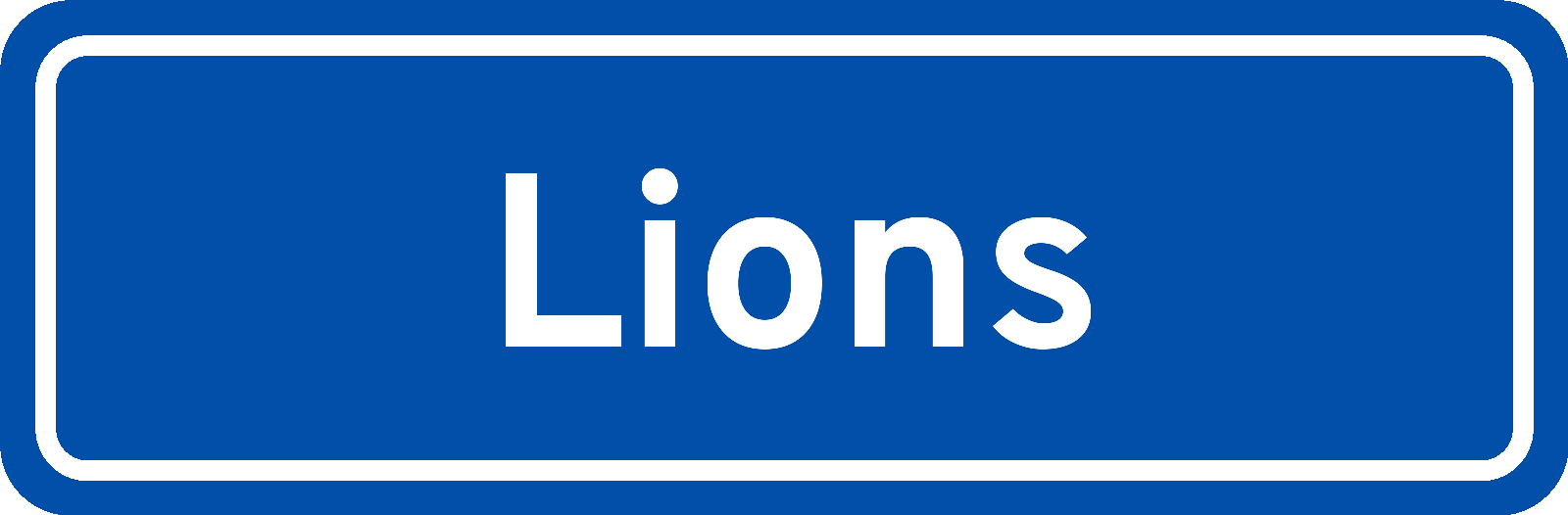 Plaatsnaambord Lions
