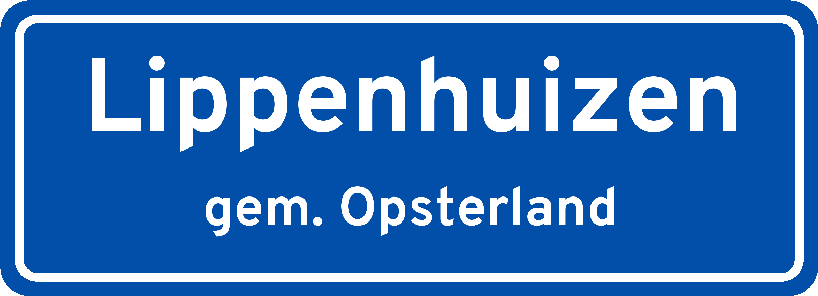 Plaatsnaambord Lippenhuizen gemeente Opsterland