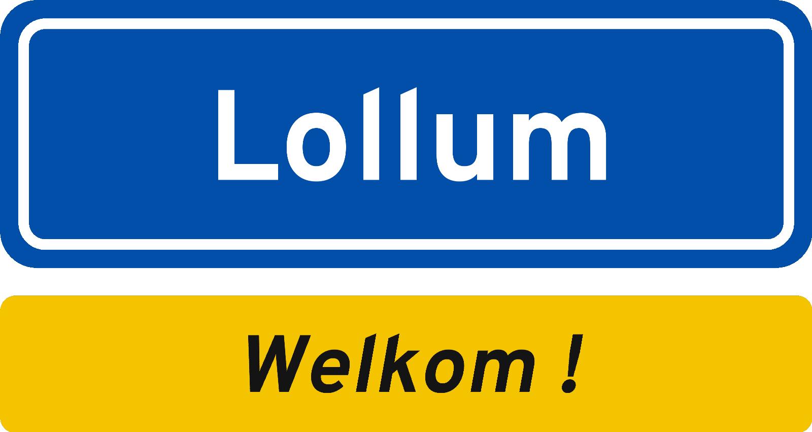 Welkomstbord Lollum