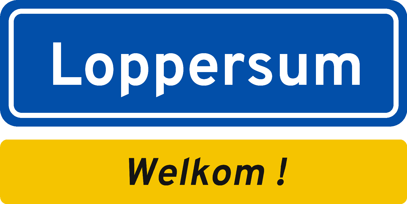 Welkomstbord Loppersum