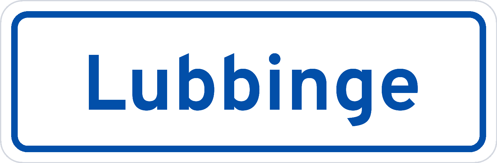 Plaatsnaambord Lubbinge