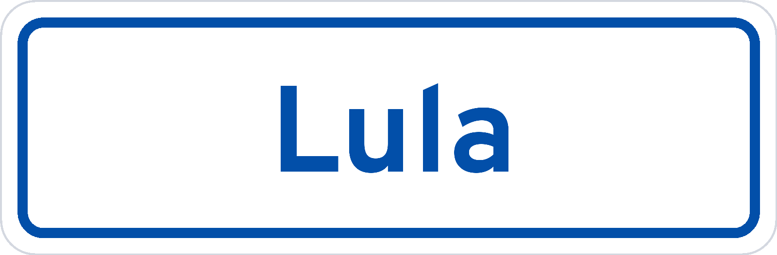 Plaatsnaambord Lula