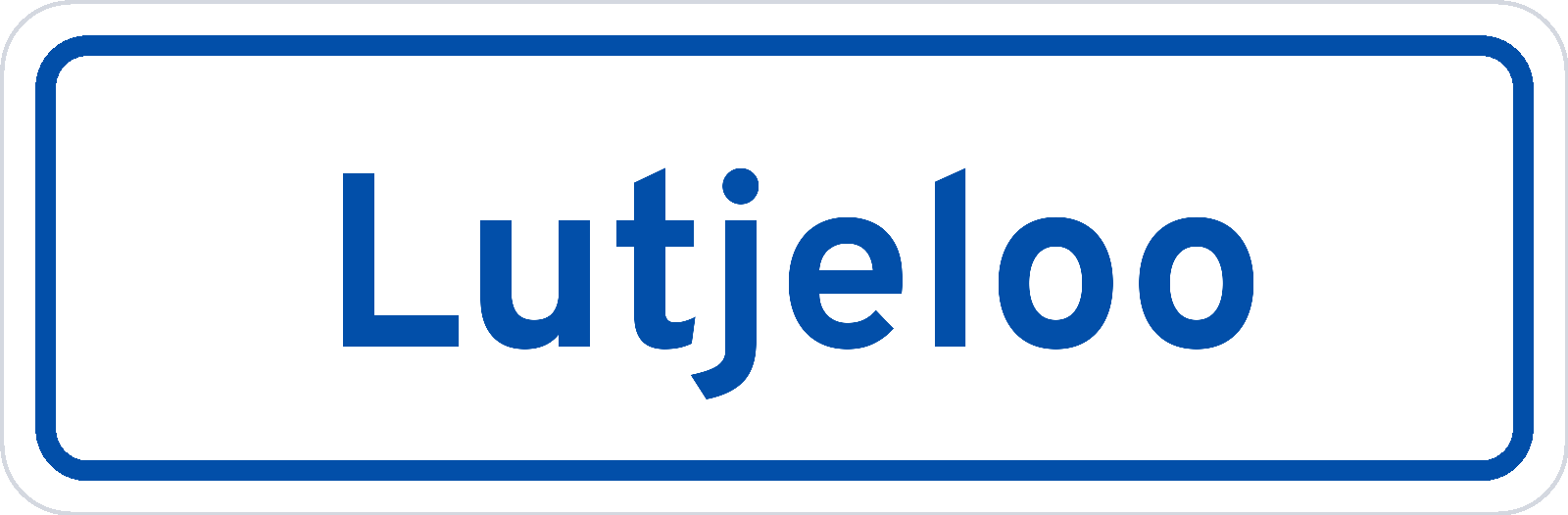 Plaatsnaambord Lutjeloo