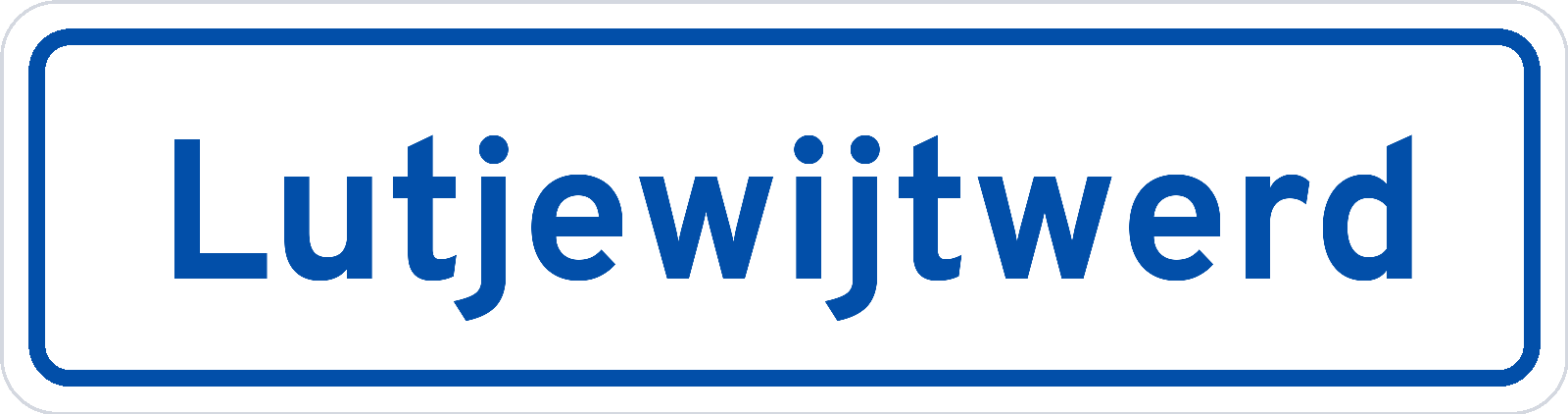 Plaatsnaambord Lutjewijtwerd