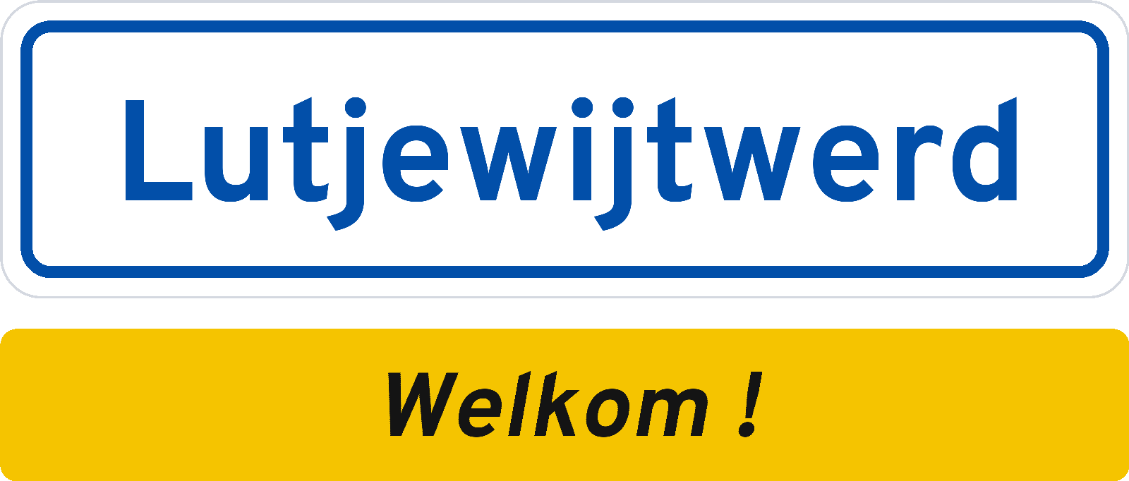 Welkomstbord Lutjewijtwerd