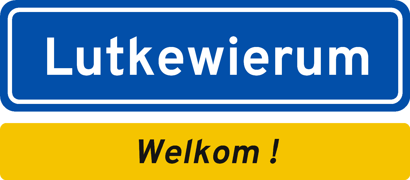 Welkomstbord Lutkewierum