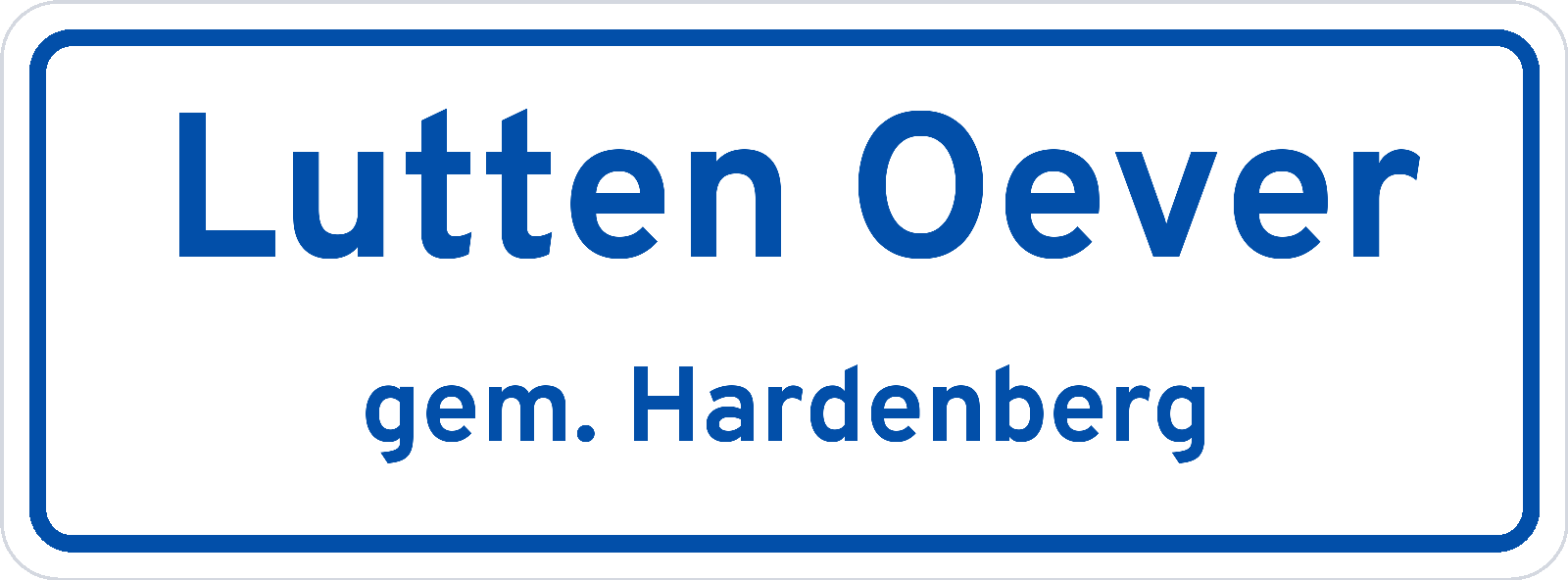 Plaatsnaambord Lutten Oever gemeente Hardenberg