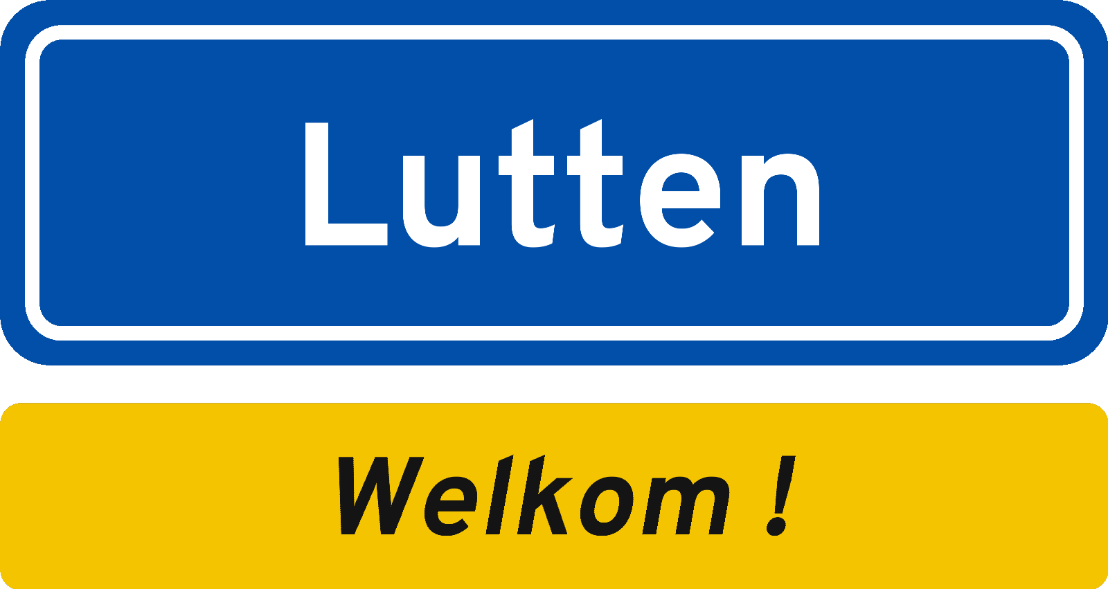 Welkomstbord Lutten