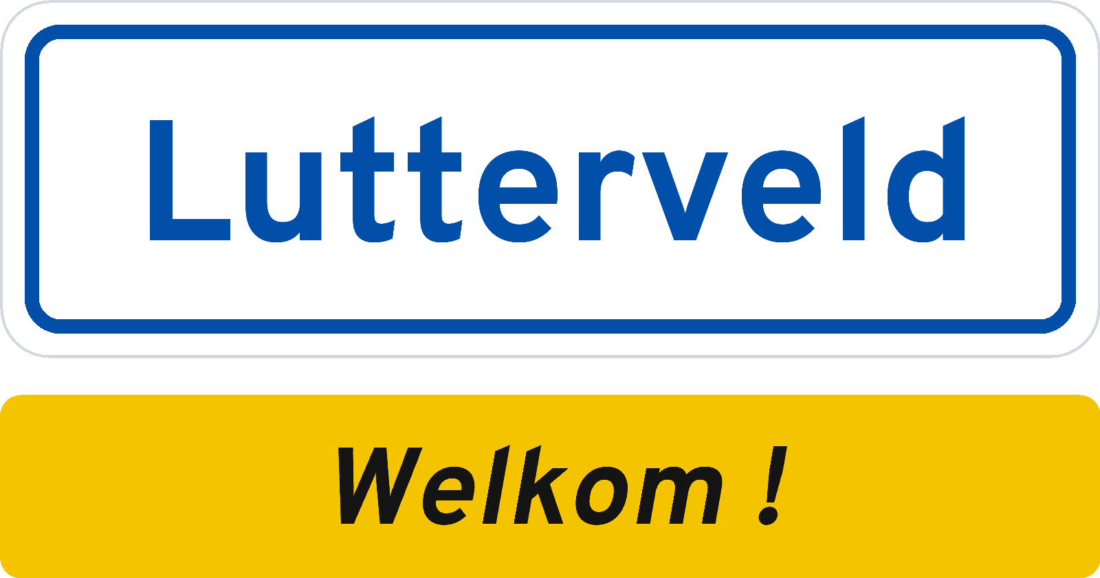 Welkomstbord Lutterveld