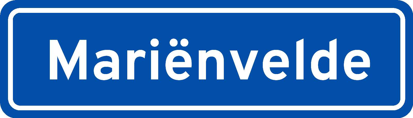 Plaatsnaambord Mariënvelde