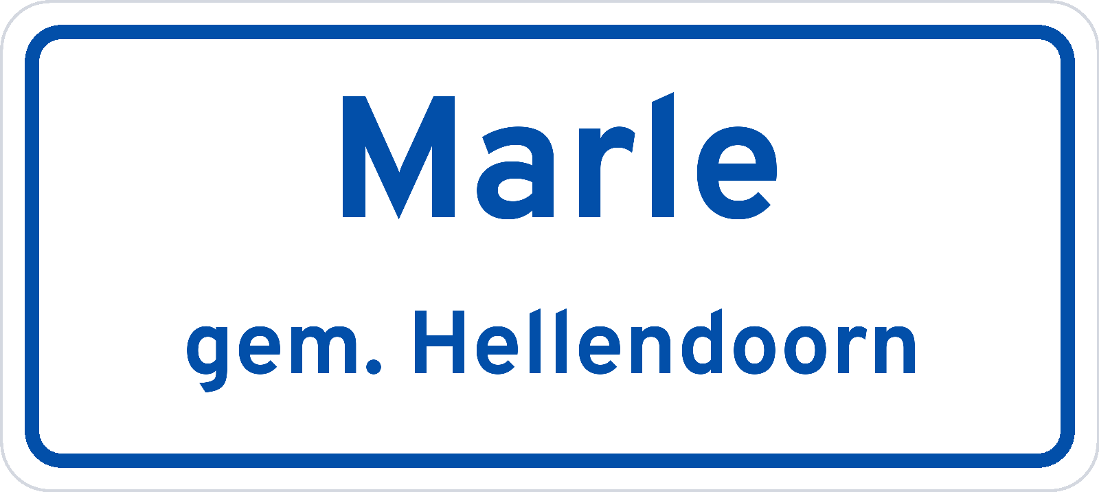 Plaatsnaambord Marle gemeente Hellendoorn