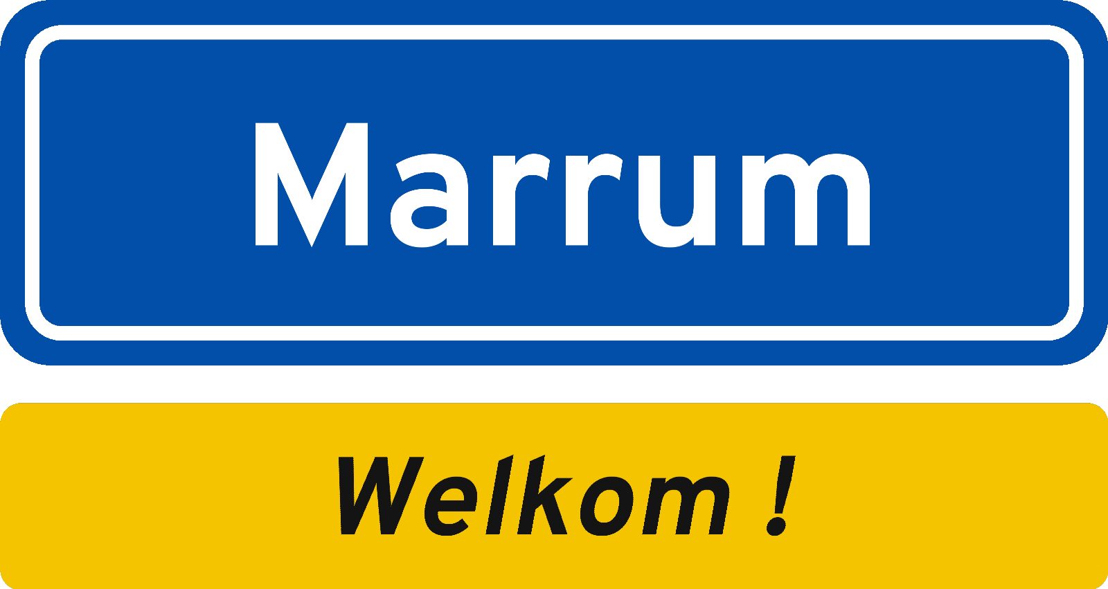 Welkomstbord Marrum
