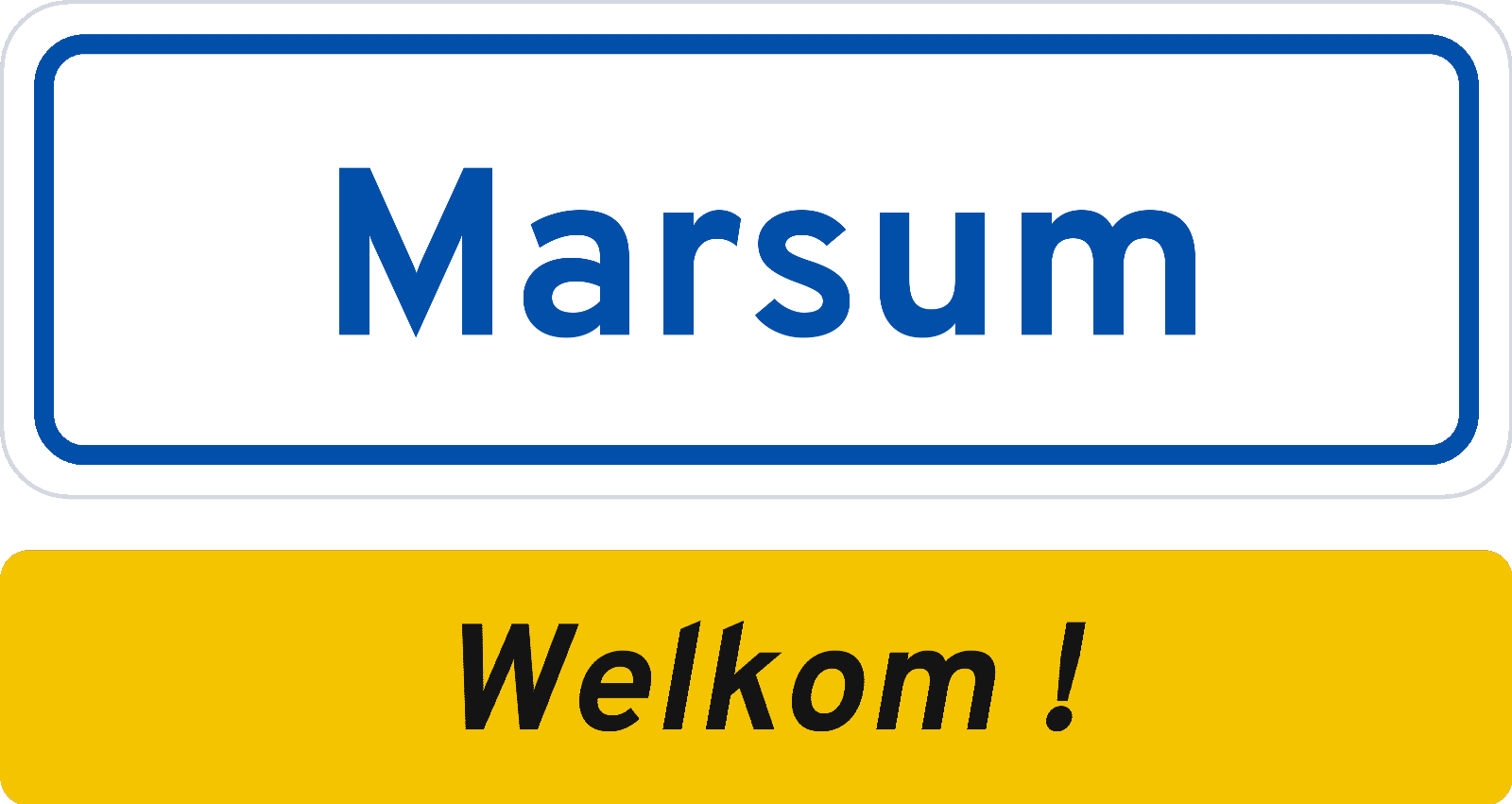 Welkomstbord Marsum
