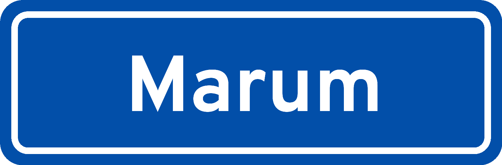 Plaatsnaambord Marum