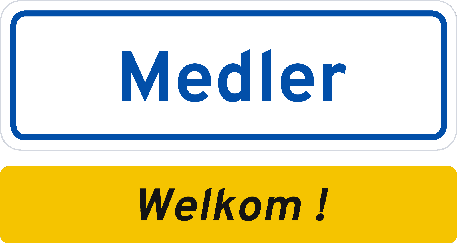 Welkomstbord Medler