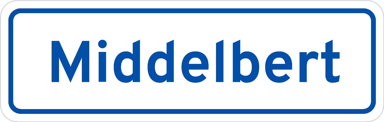 Plaatsnaambord Middelbert