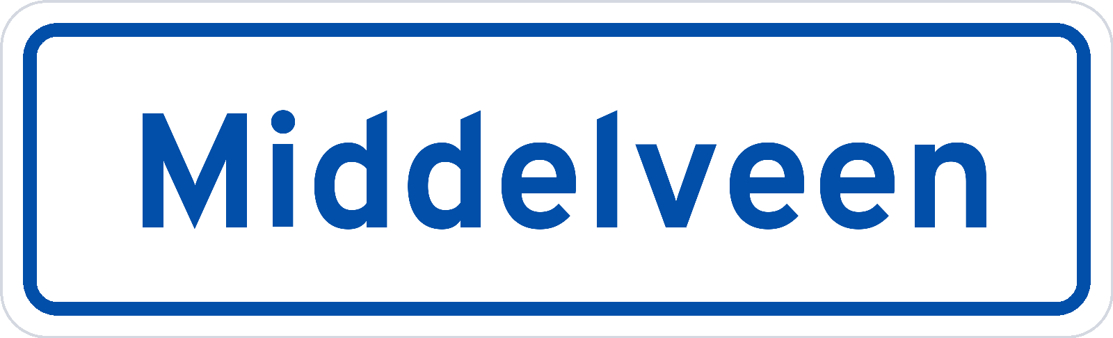 Plaatsnaambord Middelveen