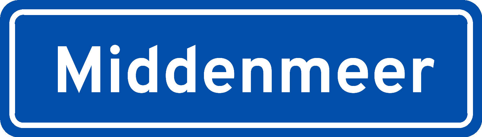 Plaatsnaambord Middenmeer