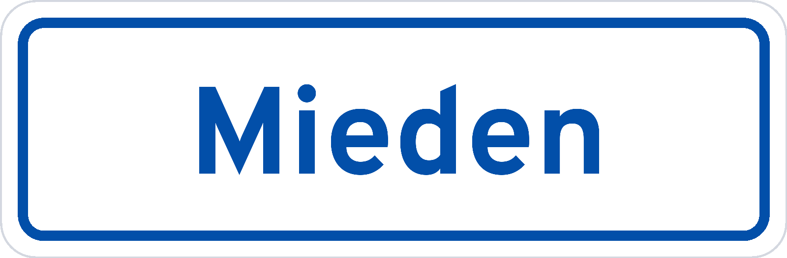 Plaatsnaambord Mieden