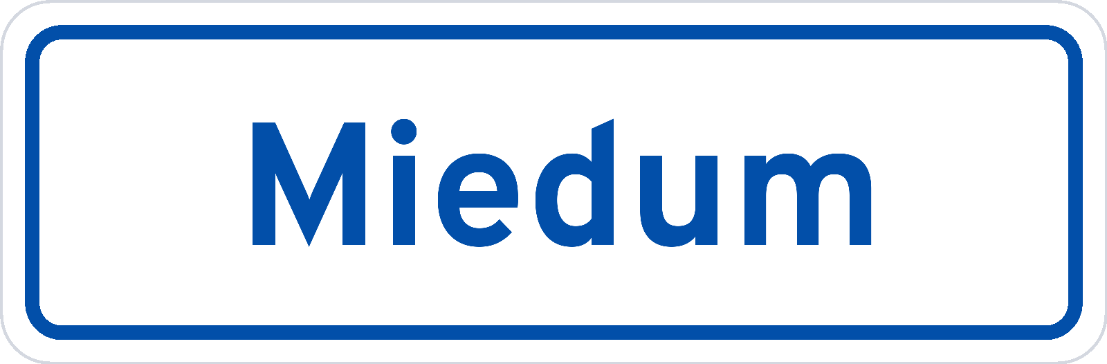 Plaatsnaambord Miedum