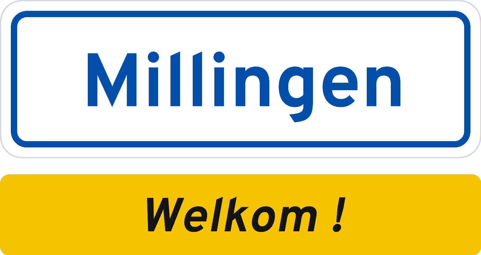 Welkomstbord Millingen