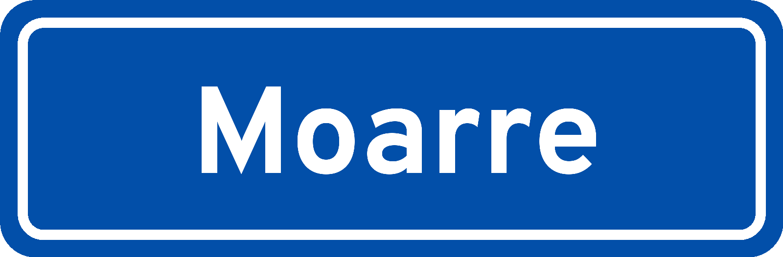 Plaatsnaambord Moarre